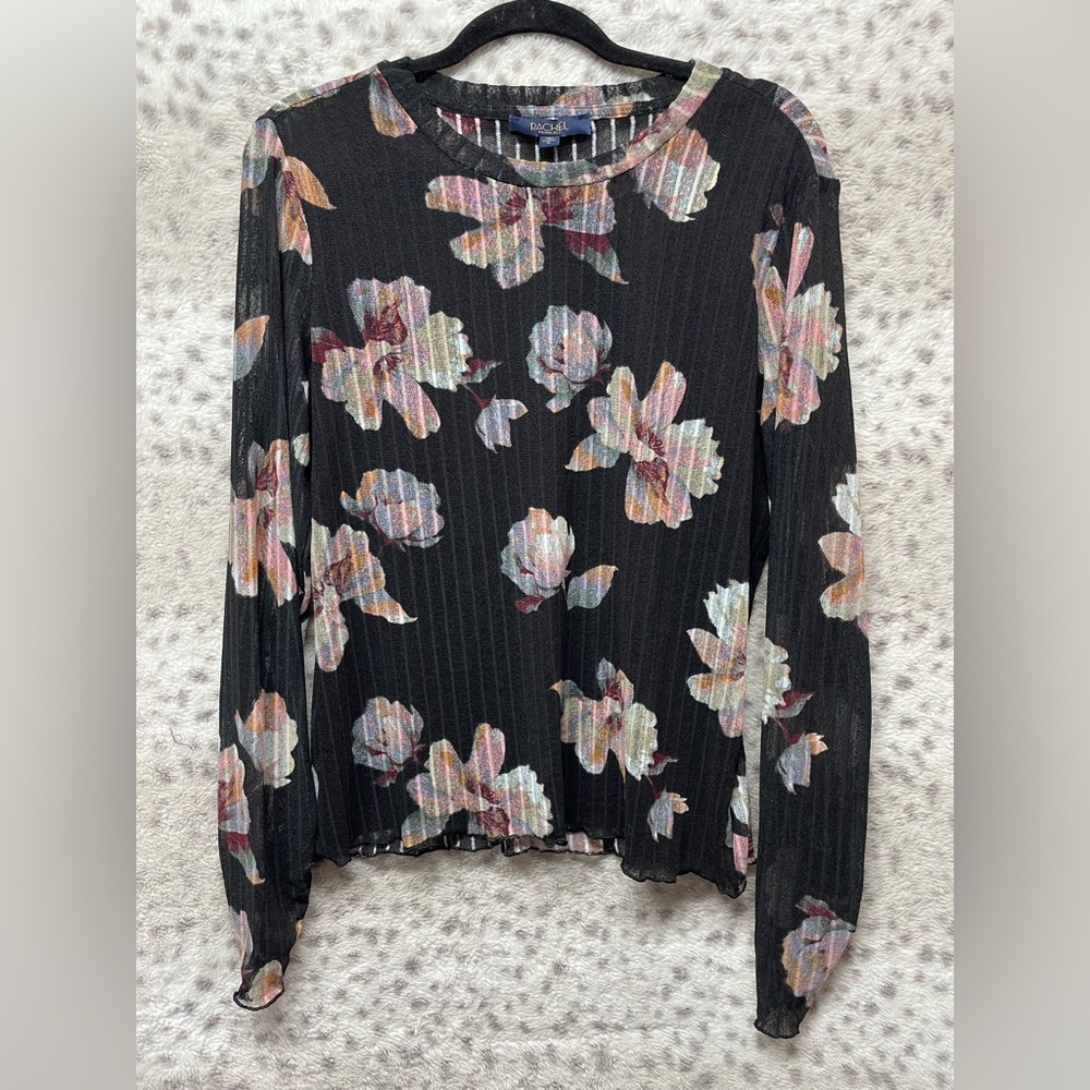 RACHEL RACHEL ROY SHEER FLORAL TOP